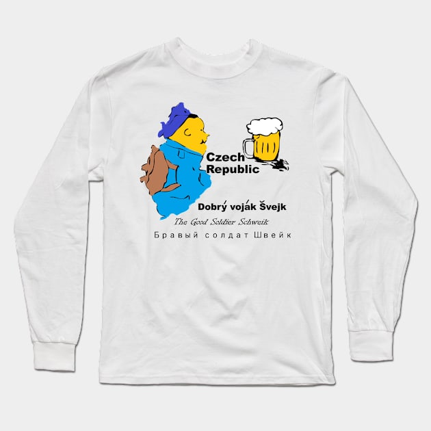 A funny map of Czech Republic. Long Sleeve T-Shirt by percivalrussell